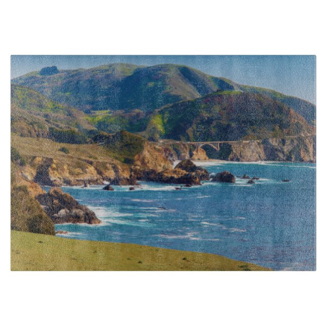 USA, Kalifornien. Panorama von Big Sur mit Bixby Schneidebrett (Vorderseite)