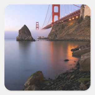 USA, Kalifornien, San Francisco. Golden Gate Quadratischer Aufkleber