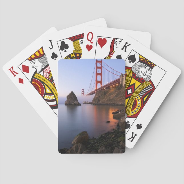 USA, Kalifornien, San Francisco. Goldenes Tor Spielkarten (Rückseite)