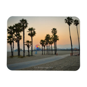 USA, Kalifornien, Santa Monica Pier bei Sonnenunte Magnet