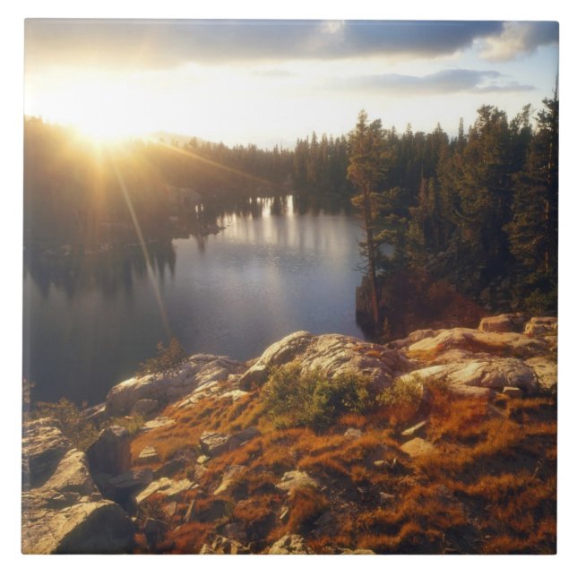 USA, Kalifornien, Sierra Nevada.Sonnenuntergang Fliese (Vorderseite)