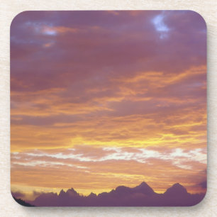 USA, Kalifornien, Sonnenuntergang über der Sierra Untersetzer