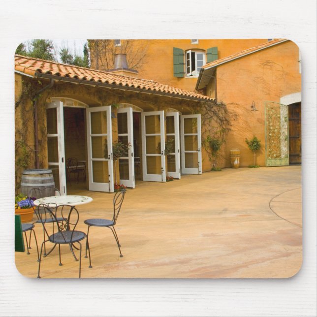 USA, Kalifornien, Sonoma Valley, Patio in Viansa Mousepad (Vorne)