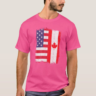 USA Kanada Flaggenstaat Amerikas Kanada T-Shirt