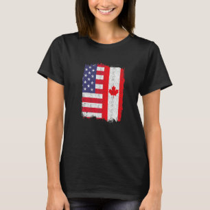 USA Kanada Flaggenstaat Amerikas Kanada T-Shirt