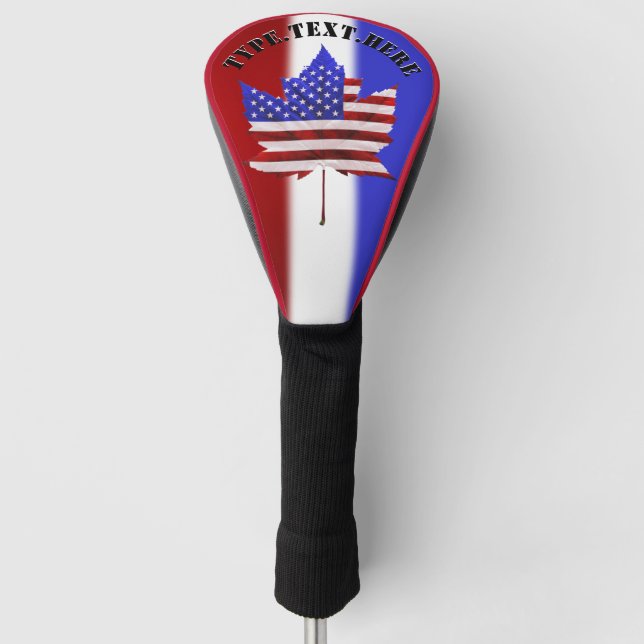 USA Kanada Golf Gift Custom US Kanada Treiberschut Golf Headcover (Vorderseite)