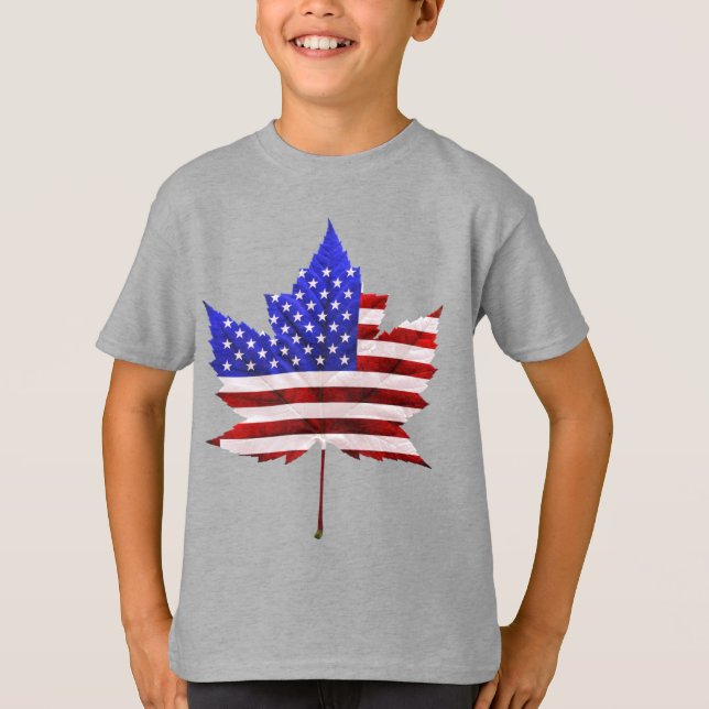 USA Kanada T - Shirt Kanada US Kids Shirts Hoodies (Vorderseite)