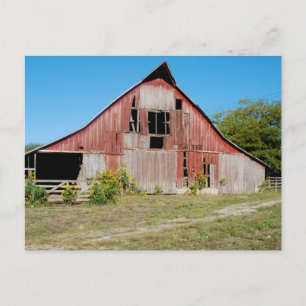 USA, Kansas, Alte rote Scheune Postkarte