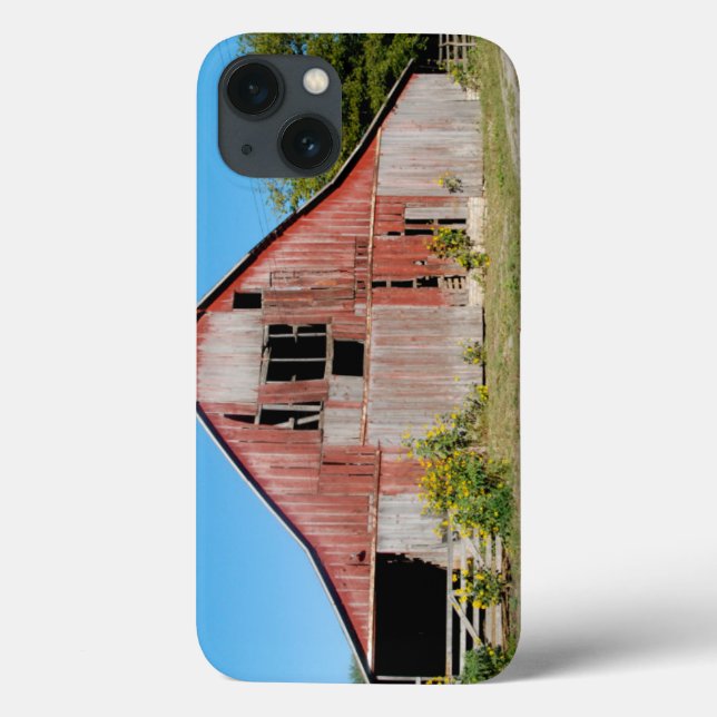 USA, Kansas, Old Red Barn Case-Mate iPhone Hülle (Rückseite)