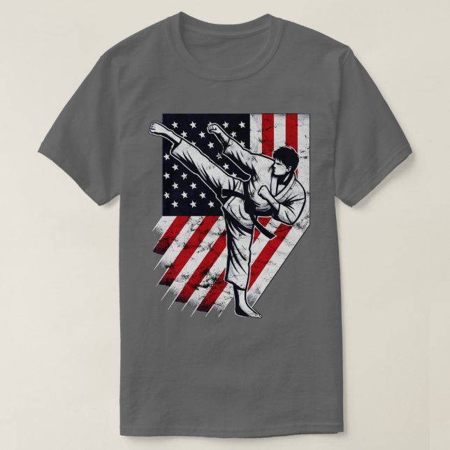 USA Karate Kick T-Shirt (Design vorne)