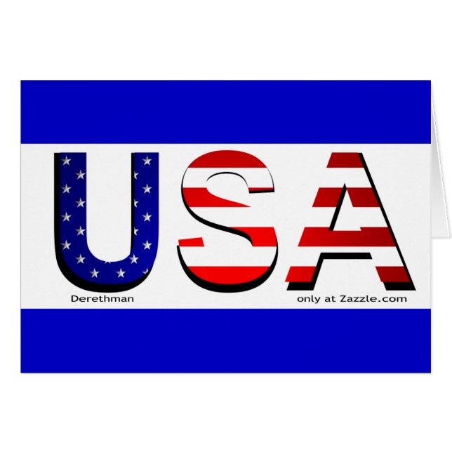 USA (Karte) (Vorderseite (Horizontal))