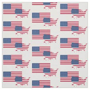 USA KARTE Amerikanische Flagge US FLAGGE Stoff