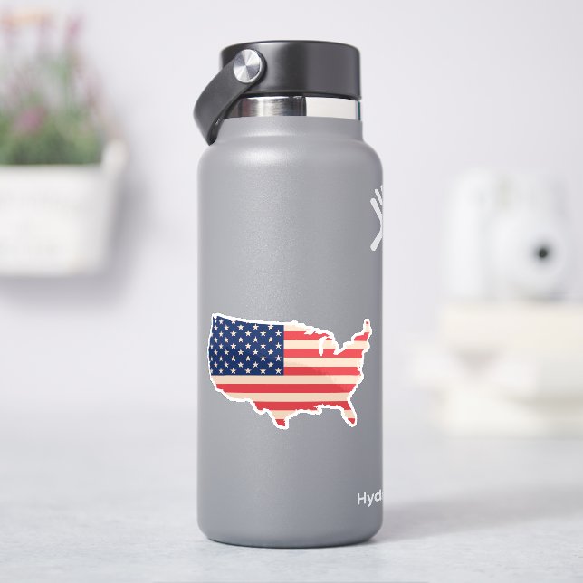 USA-Karte Aufkleber (HydroFlask)