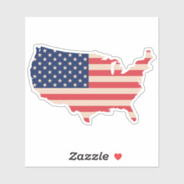 USA-Karte Aufkleber