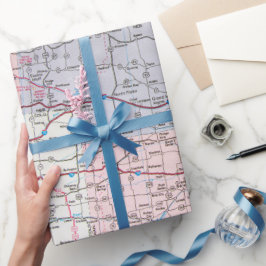 USA Karte Geschenkpapier