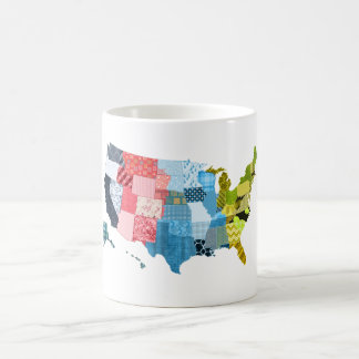 USA-Karte in einem Kaffeetasse