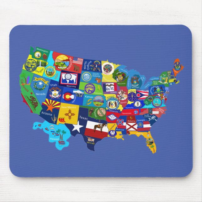 USA Karte Mousepad (Vorne)