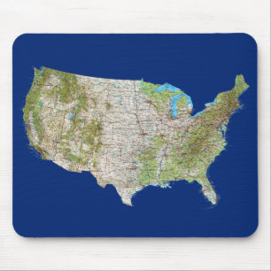 USA-Karte Mousepad