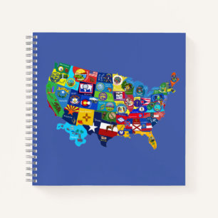 USA Karte Notizbuch