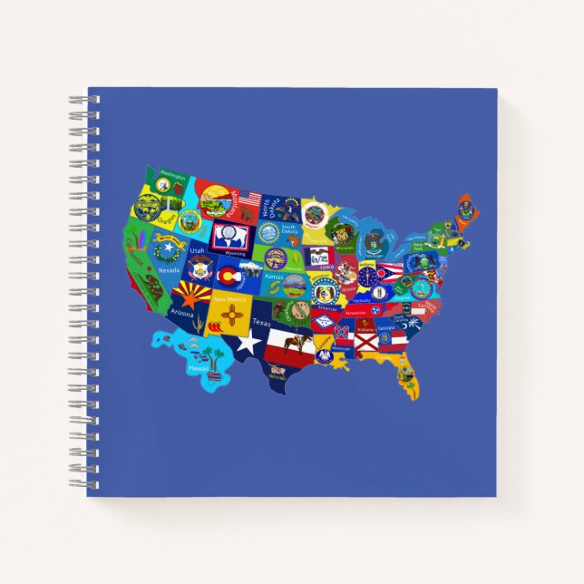 USA Karte Notizbuch (Vorderseite)