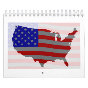 USA Karte Silhouette Kalender