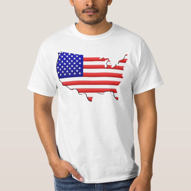 USA-Karte T-Shirt (Vorderseite)