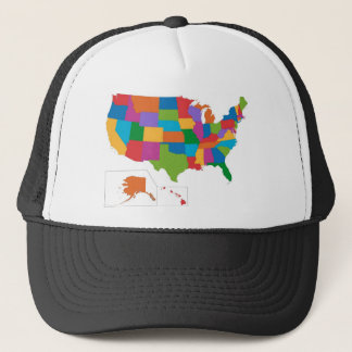 USA Karte Truckerkappe