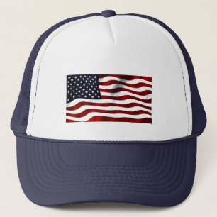 USA KARTE UND FLAGGE TRUCKERKAPPE