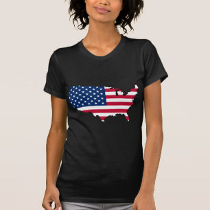 USA-Karte, Vereinigte Staaten kennzeichnen T-Shirt