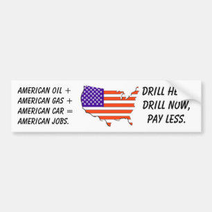 USA-Karteflagge, amerikanisches Öl +Amerikanische Autoaufkleber