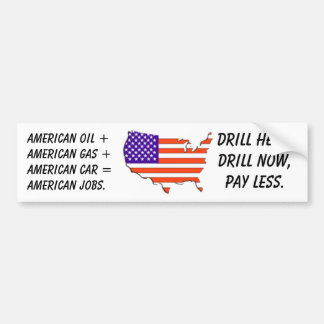 USA-Karteflagge, amerikanisches Öl +Amerikanisches Autoaufkleber