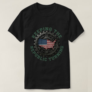 USA-Karten-Gang-Republik-Drehender-Arbeitstag T-Shirt