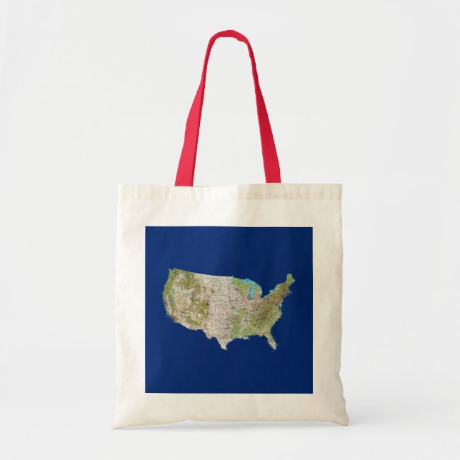 USA-Karten-Tasche Tragetasche (Vorne)