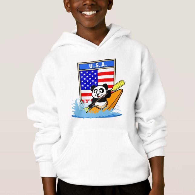 USA Kayaking Panda Hoodie (Vorderseite)