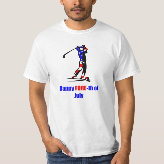 USA kennzeichnen 4. von Juli-Golf T-Shirt (Vorderseite)