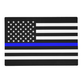 USA kennzeichnen das dünne Blue Line-Thema Tischset