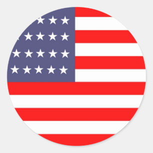 USA kennzeichnen rotes weißes und blau Runder Aufkleber
