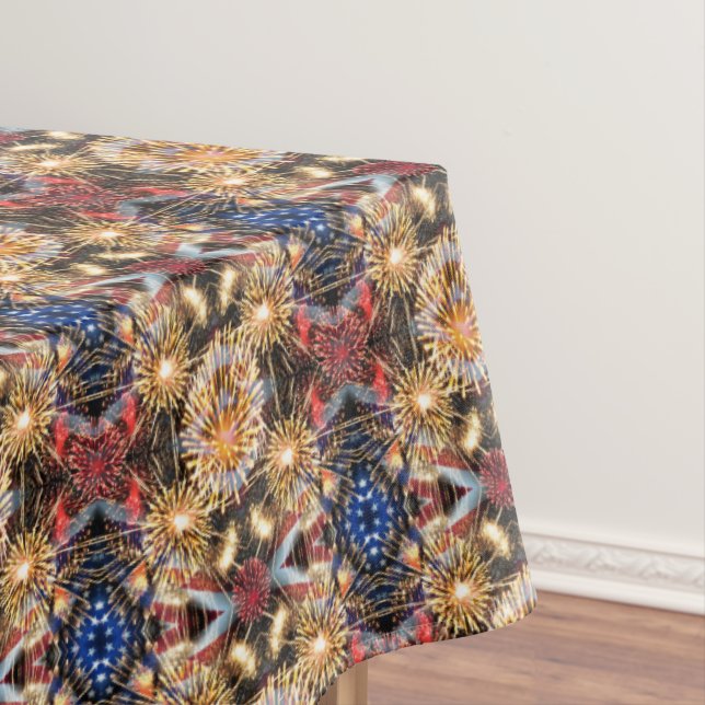 USA kennzeichnen und Feuerwerke Tischdecke (Beispiel)