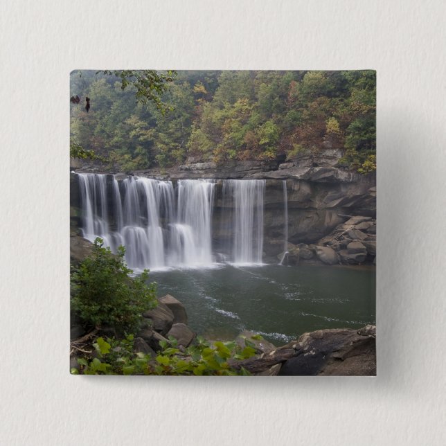 USA - Kentucky. Cumberland Falls auf Button (Vorderseite)