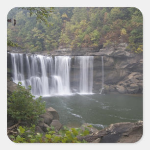 USA - Kentucky. Cumberland Falls auf Quadratischer Aufkleber