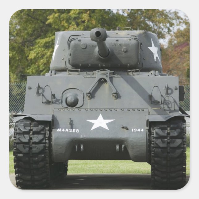 USA, Kentucky, Fort Knox: Patton Museum of Quadratischer Aufkleber (Vorderseite)