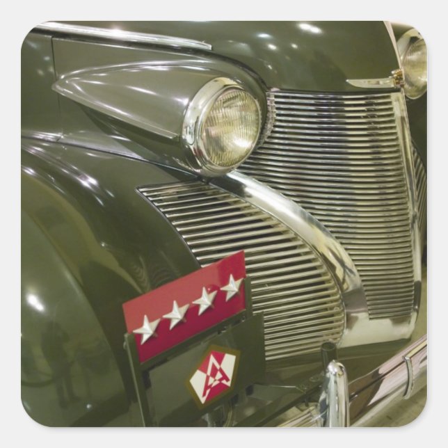 USA, Kentucky, Fort Knox: Patton Museum of Quadratischer Aufkleber (Vorderseite)