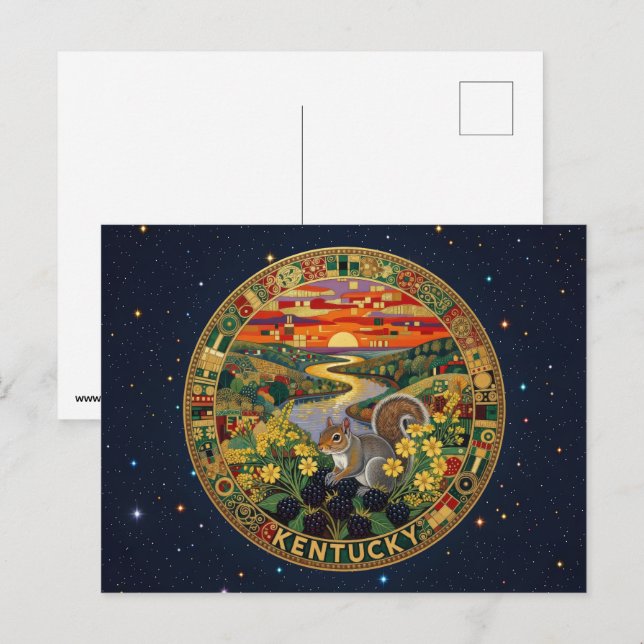 USA Kentucky Staatsembleme Postkarte (Vorne/Hinten)