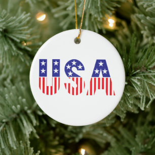 USA KERAMIK ORNAMENT