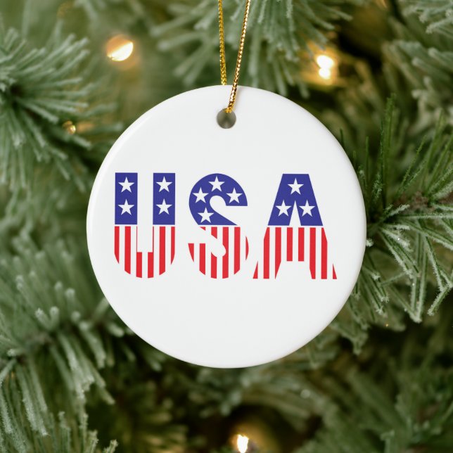 USA KERAMIK ORNAMENT (Baum)