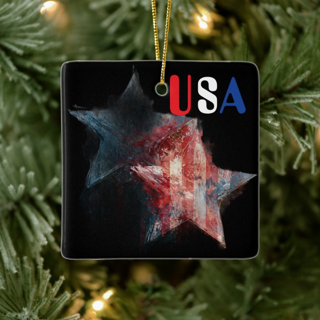 USA Keramik-Ornament Keramikornament (Baum)