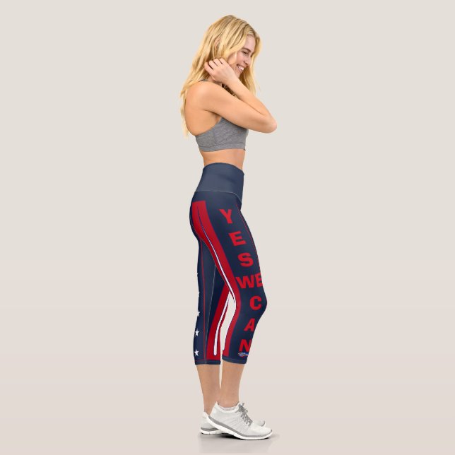 USA klassisch bunt  Capri Leggings (Rechts)