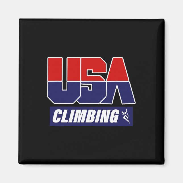 Usa-Kletterer Bergkletterer Felsenkletterer Rock C Magnet (Vorne)