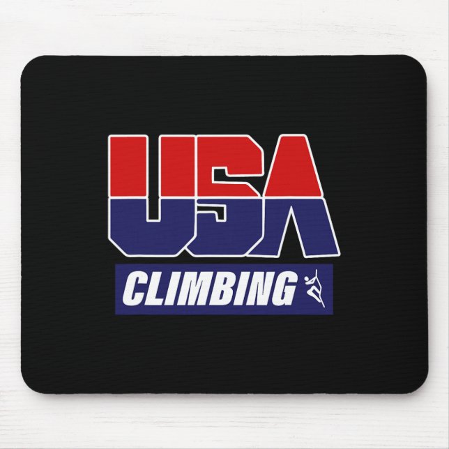 Usa-Kletterer Bergkletterer Felsenkletterer Rock C Mousepad (Vorne)