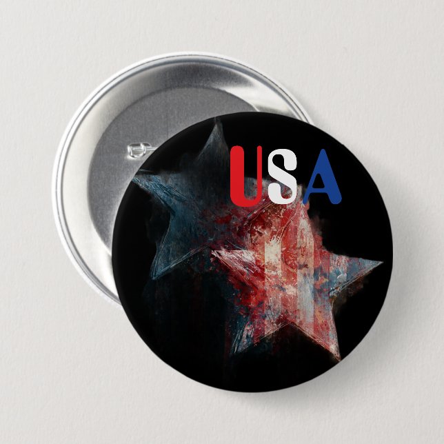 USA-Knopf Button (Vorne & Hinten)